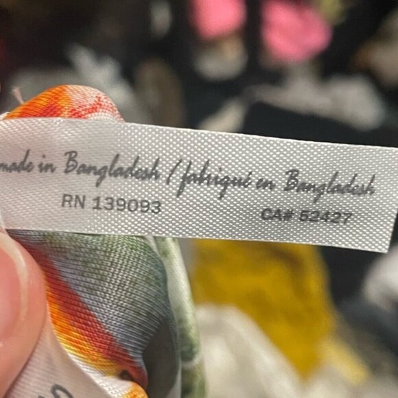 2Dye4 Tropical Floral Maxi Dress – White with Orange & Green Print – Women’s - M - Picture 13 of 13